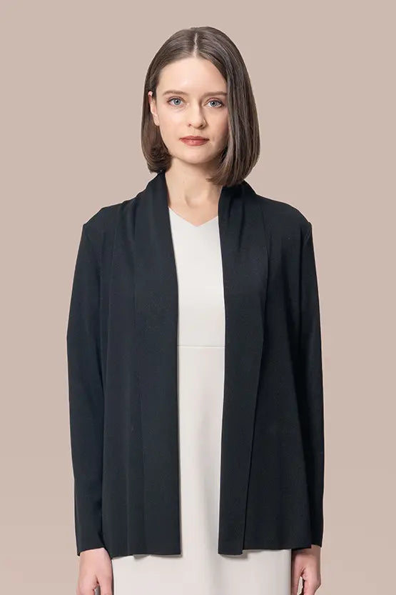 【洗えるニット】ラインジャケットカーディガン