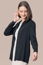 【洗えるニット】ラインジャケットカーディガン