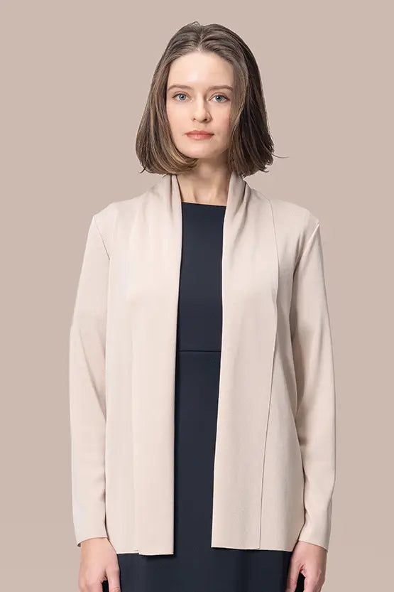 【洗えるニット】ラインジャケットカーディガン