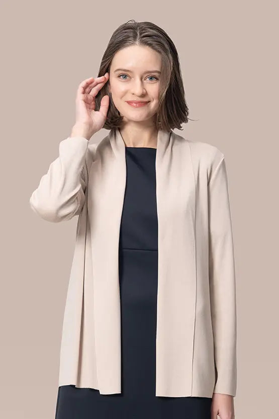 【洗えるニット】ラインジャケットカーディガン