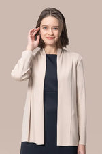 【洗えるニット】ラインジャケットカーディガン