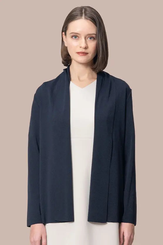 【洗えるニット】ラインジャケットカーディガン