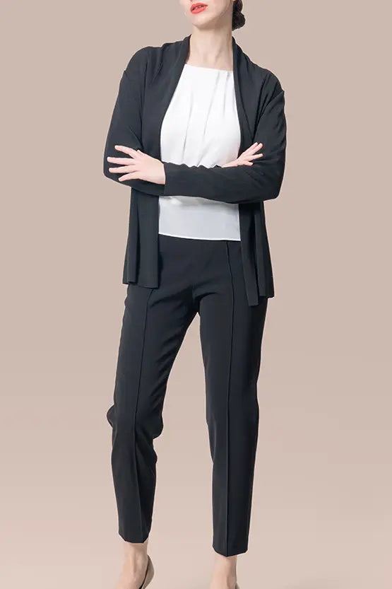 【洗えるニット】ラインジャケットカーディガン