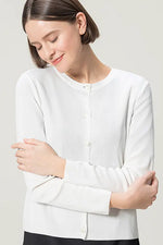 【クールニット】クルーネックカーディガン