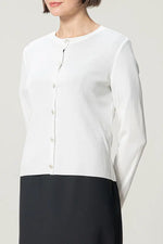 【クールニット】クルーネックカーディガン