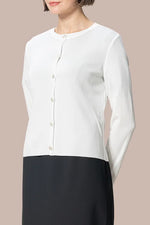 【クールニット】クルーネックカーディガン