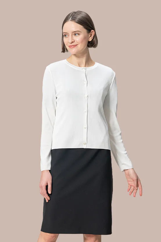 【クールニット】クルーネックカーディガン