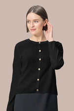 【クールニット】クルーネックカーディガン