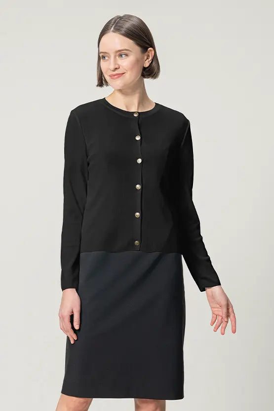 【クールニット】クルーネックカーディガン