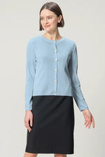 【クールニット】クルーネックカーディガン