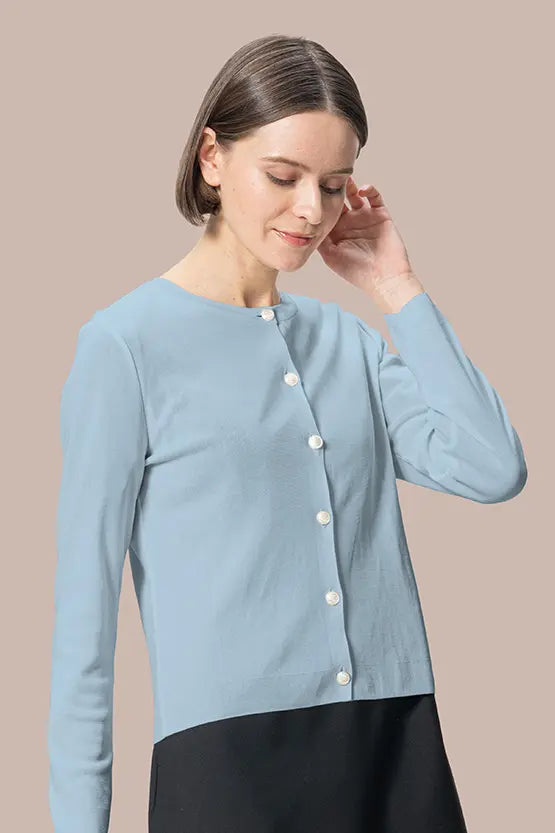 【クールニット】クルーネックカーディガン