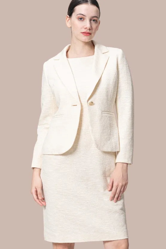 【ストレッチツイード】ホワイト セレモニースーツ