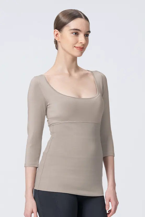 【ウォーム】体型補正アンダートップス 7分袖