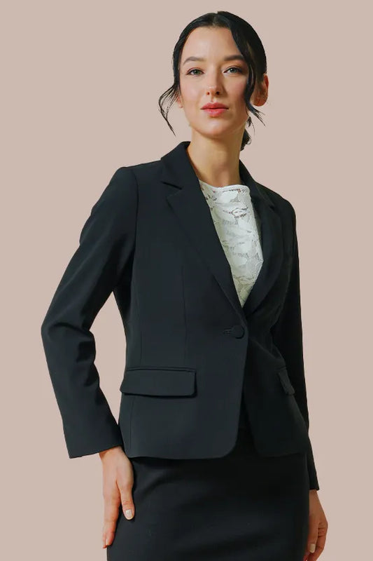 All-Season Material:  Smart Stretch Tailored Jacket