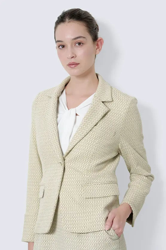 Lame Jacquard:Tailored Jacket