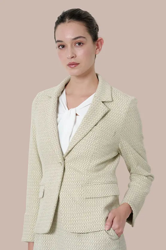 kayMe ホワイト テーラードジャケット 白ジャケット– kay me