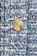 【ブークレーツイード】ノーカラーショート丈ジャケット