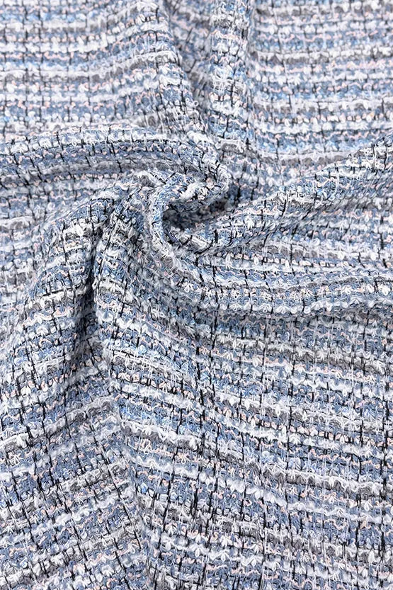 【ブークレーツイード】ノーカラーショート丈ジャケット