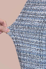 【ブークレーツイード】ノーカラーショート丈ジャケット