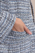 【ブークレーツイード】ノーカラーショート丈ジャケット