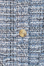 【ブークレーツイード】ノーカラーショート丈ジャケット