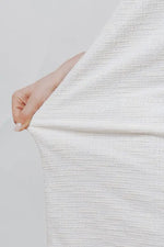 Stretch Lame Tweed:No-Collar Short Jacket