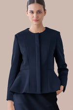 【宇宙素材】ジップペプラムジャケット