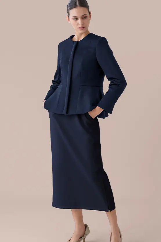 【宇宙素材】ジップペプラムジャケット