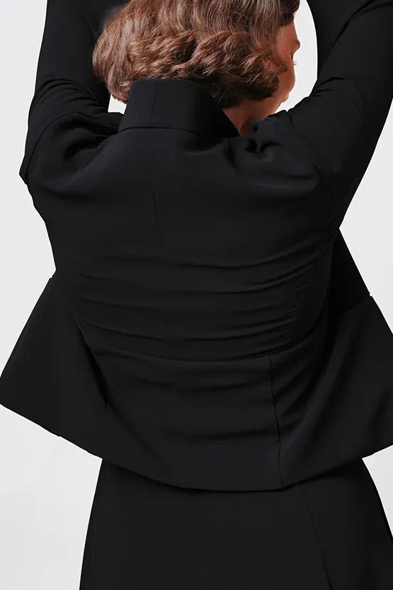 【コンフォートジョーゼット】ボレロ丈ジャケット