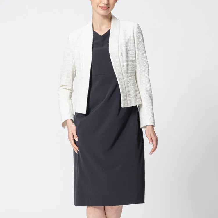 Pair with the matching dress to create an elegant and sophisticated ensemble that exudes refined glamour.