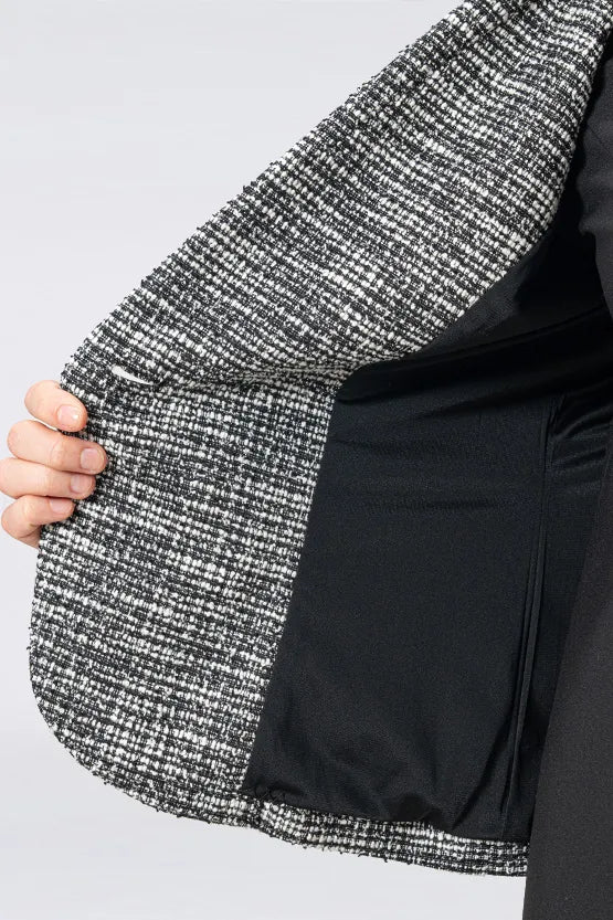 Stretch Lame Tweed:Tailored Jacket