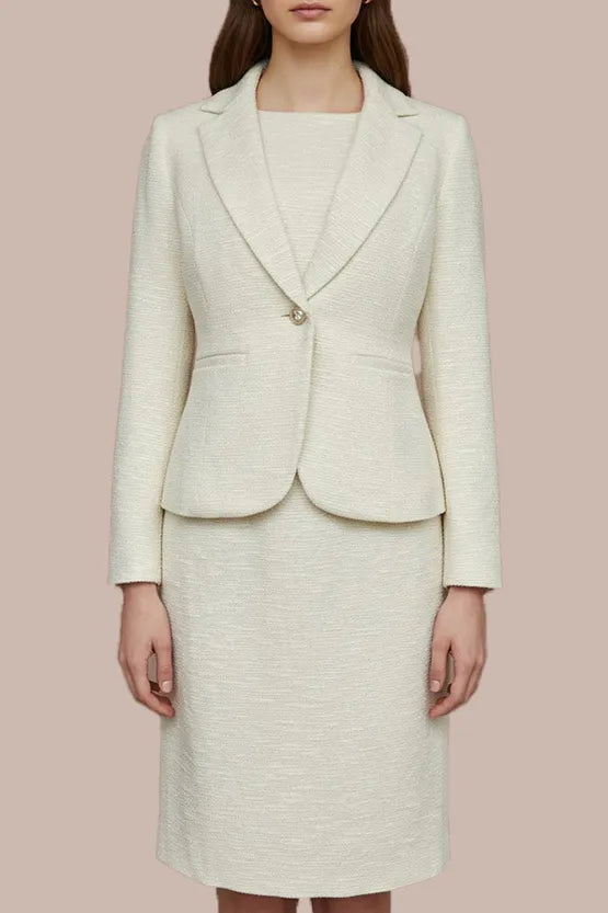 【ストレッチツイード】テーラードジャケット