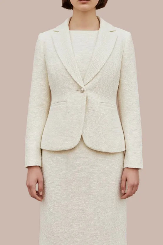 【ストレッチツイード】テーラードジャケット