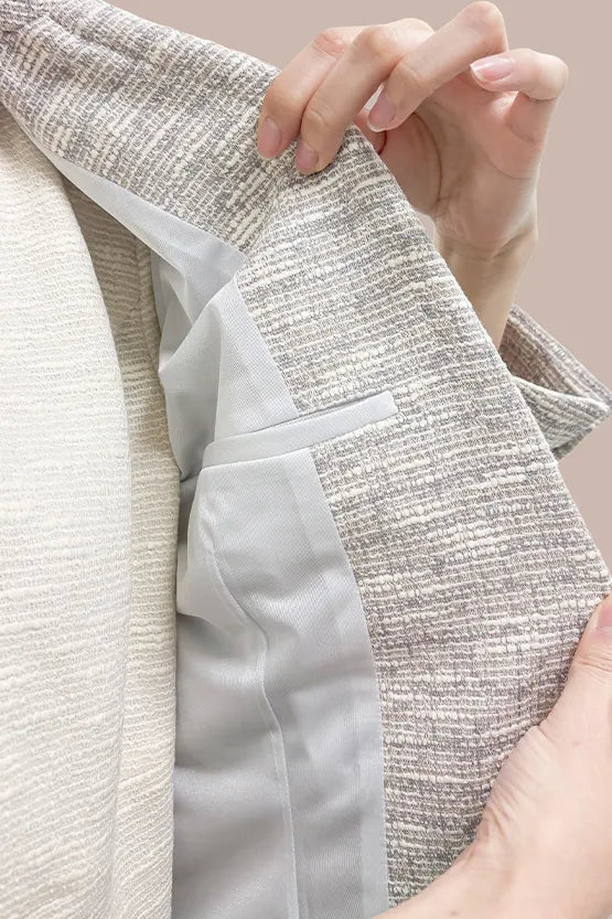 【ストレッチツイード】テーラードジャケット