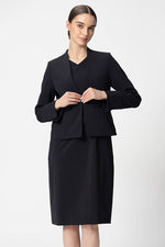 Smart Stretch Front Hook Collarless Jacket