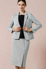 【ダブルジャージー】杢グレー セットアップスーツ