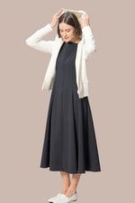 【アクティブクール】Aラインフロントジップロングワンピース