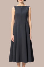 【アクティブクール】Aラインフロントジップロングワンピース