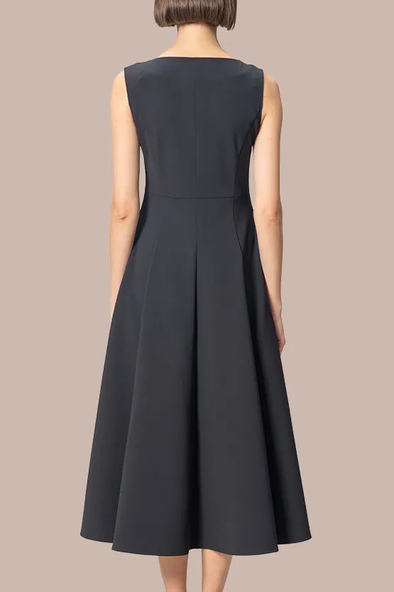 【アクティブクール】Aラインフロントジップロングワンピース