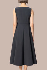 【アクティブクール】Aラインフロントジップロングワンピース