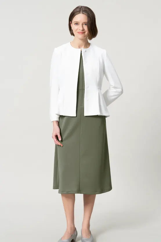 【宇宙素材】Aラインフロントジップワンピース