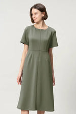 【宇宙素材】Aラインフロントジップワンピース