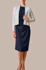 【コットン混 接触冷感】サッシュ付きTドレス