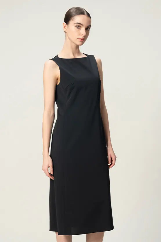 【クールテックジャージー】ミニマルワンピース‐ロング丈