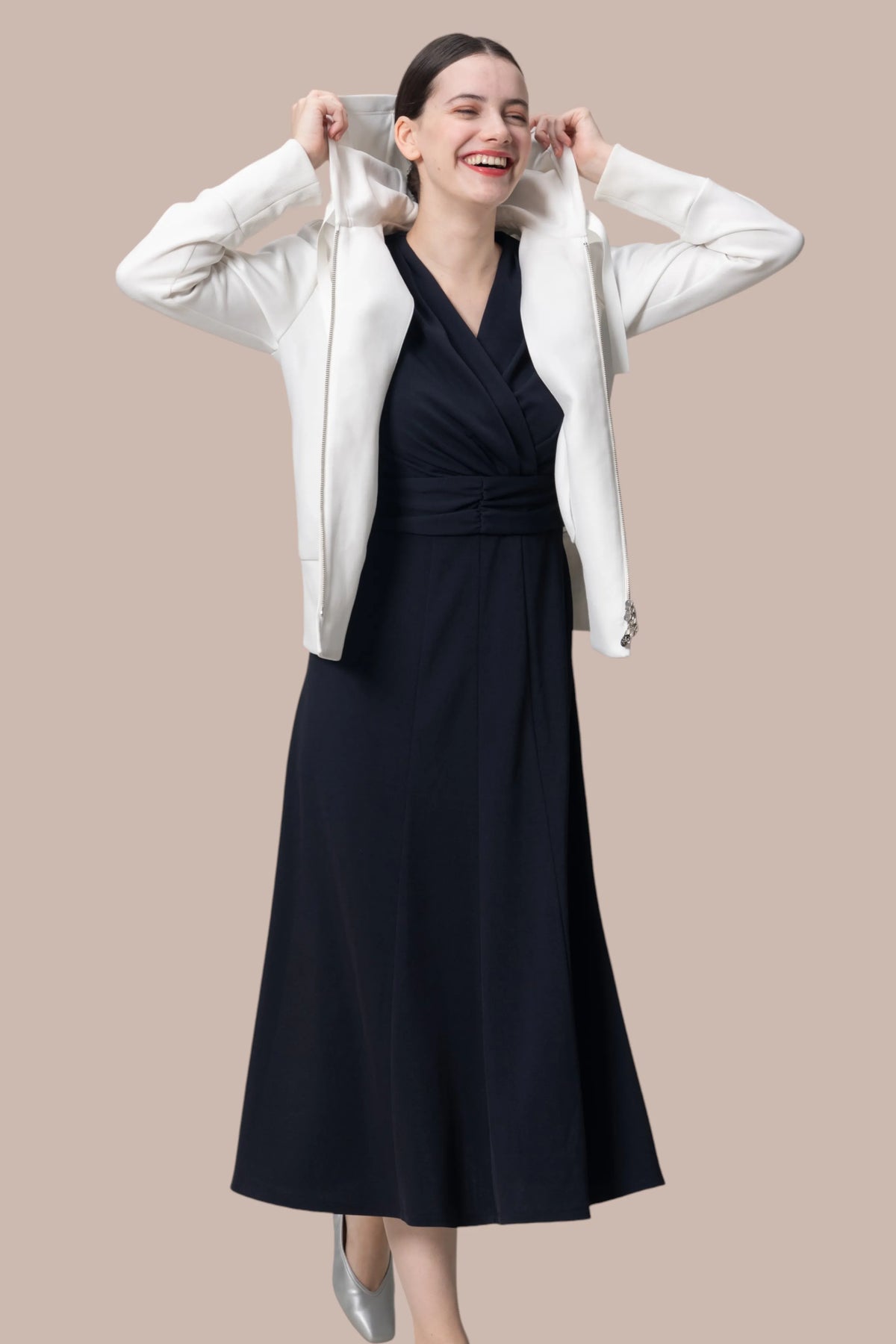 【強撚ストレッチ・接触冷感】ロングマリリンワンピース