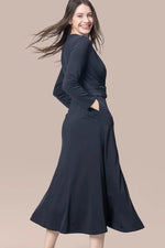 【ストレッチジャージー】ロングマリリンワンピース