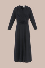 Stretch Jersey:Navy Long Marilyn Dress