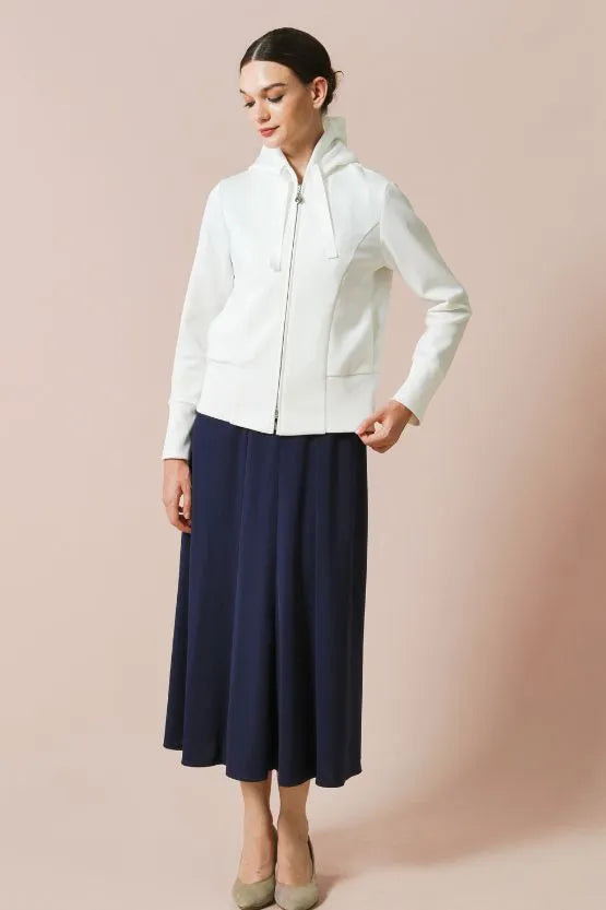 Stretch Jersey:Navy Long Marilyn Dress