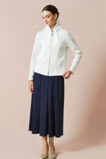 Stretch Jersey:Navy Long Marilyn Dress