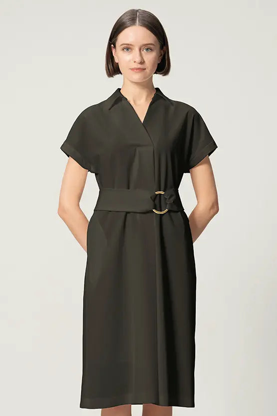 【クールテックジャージー】シャツワンピース